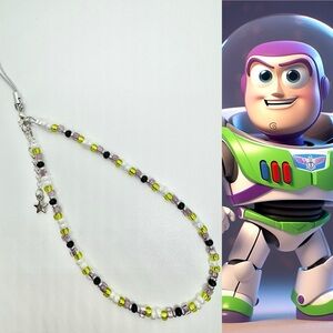 Handmade Phone Strap with Seed Beads Theme Buzz Lightyear